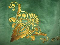 Eck-Ornament - edle Stickerei