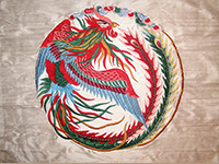 Motiv-Stickerei Seide