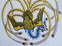 Vogel - exclusive Computer-Stickerei