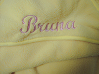 Bademantel Stickerei