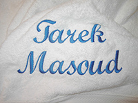 Badetuch Name gestickt