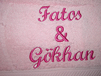 Handtuch Name gestickt